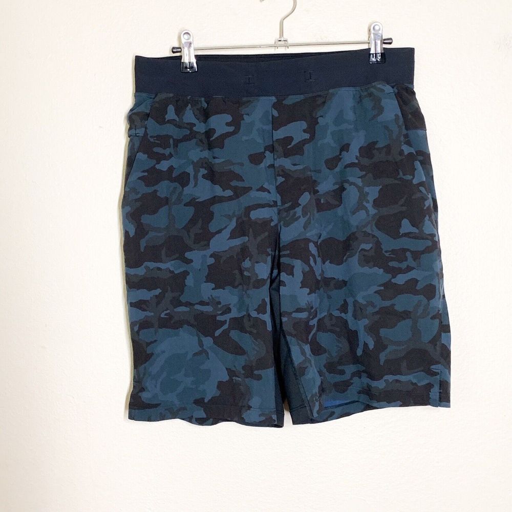 Lululemon Men's sz  M  T.H.E. Short *9" Updated Incognito Camo Blue Multi M7AAUS